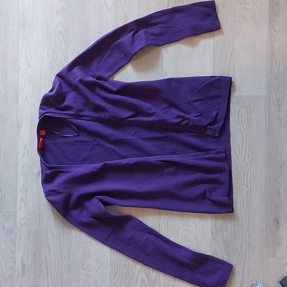 Purple Esprit Cardigan